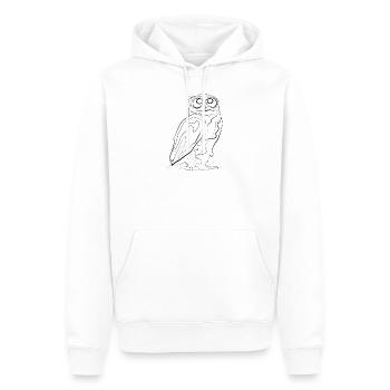 Owl - one line drawing - Men’s Premium Organic Hoodie - white - Front - Nico (187cm)