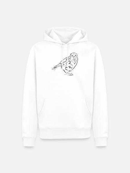 Kakapo Australien - one line drawing - Männer Premium Bio Hoodie - Weiß
