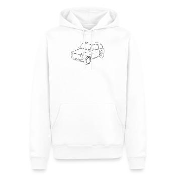 Auto Oldtimer - one line drawing - Männer Premium Bio Hoodie - Weiß - Vorne - Nico (187cm)