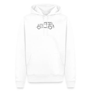Auto Oldtimer retro - one line drawing - Männer Premium Bio Hoodie - Weiß - Vorne - Nico (187cm)