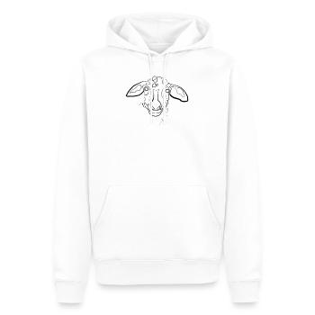 Shepherd Sheep - one line drawing - Men’s Premium Organic Hoodie - white - Front - Nico (187cm)