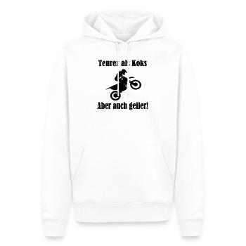 Motocross ist geil - Männer Premium Bio Hoodie - Weiß - Vorne - Nico (187cm)