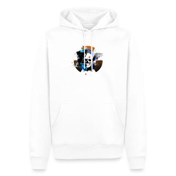 Schädelexpolationsatom - Männer Premium Bio Hoodie - Weiß - Vorne - Nico (187cm)