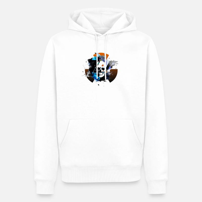 atome d'expulsion du crâne - Sweat à capuche Premium bio Homme - blanc