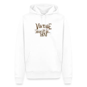 Vintage 1970 Geschenk - Männer Premium Bio Hoodie - Weiß - Vorne - Nico (187cm)