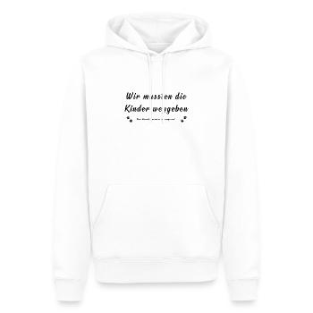 Chiens Allergie - Sweat à capuche Premium bio Homme - blanc - Devant - Nico (187cm)