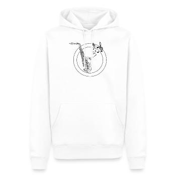 Saxofon - Männer Premium Bio Hoodie - Weiß - Vorne - Nico (187cm)