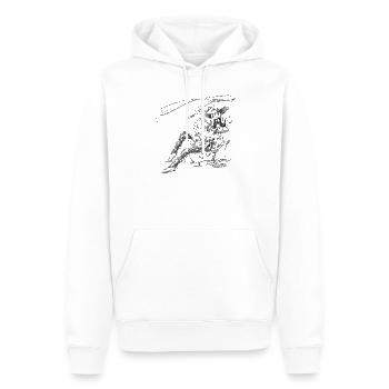 Rodeo Cowboy Wild West Design - Sweat à capuche Premium bio Homme - blanc - Devant - Nico (187cm)