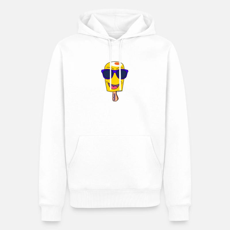 Cool Summer - trendy ice - Männer Premium Bio Hoodie - Weiß