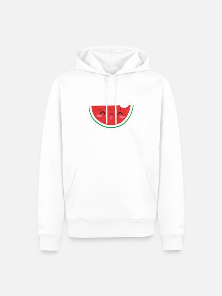 Melon d'eau mignon - Sweat à capuche Premium bio Homme - blanc