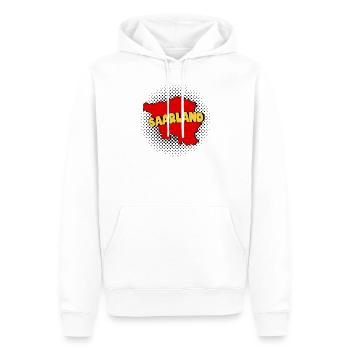 Saarland Saar Saarbrücken Homburg Saarlouis Merzig - Männer Premium Bio Hoodie - Weiß - Vorne - Nico (187cm)
