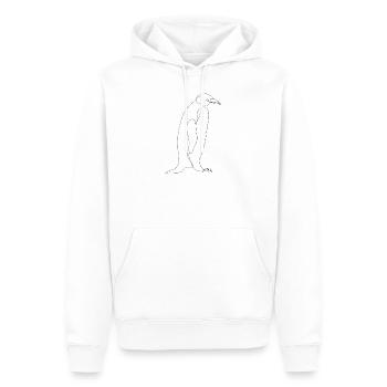 Pinguin Zeichnung - Männer Premium Bio Hoodie - Weiß - Vorne - Nico (187cm)