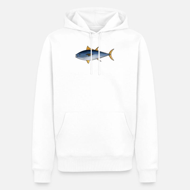 Thon thon thon thon - Sweat à capuche Premium bio Homme - blanc