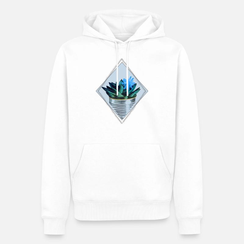cactus été - Sweat à capuche Premium bio Homme - blanc
