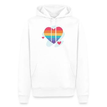 RAINBOW - Sweat à capuche Premium bio Homme - blanc - Devant - Nico (187cm)