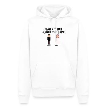 Player 2 Has joined the game Wedding Geschenk - Männer Premium Bio Hoodie - Weiß - Vorne - Nico (187cm)