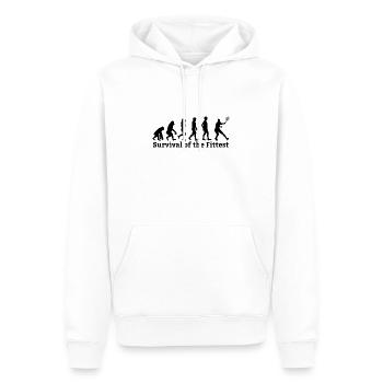 Survival of the Fittest Tennis Geschenk - Männer Premium Bio Hoodie - Weiß - Vorne - Nico (187cm)