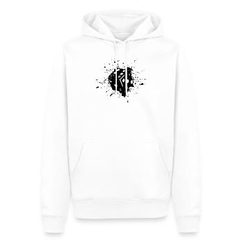Cubes - Sweat à capuche Premium bio Homme - blanc - Devant - Nico (187cm)
