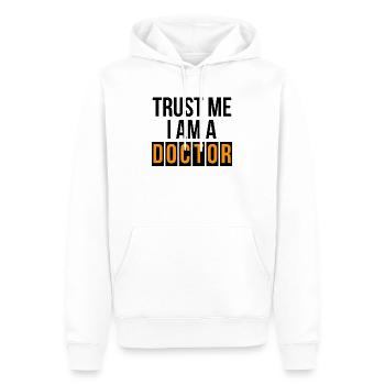 Trust me i am a Doctor Geschenk - Männer Premium Bio Hoodie - Weiß - Vorne - Nico (187cm)