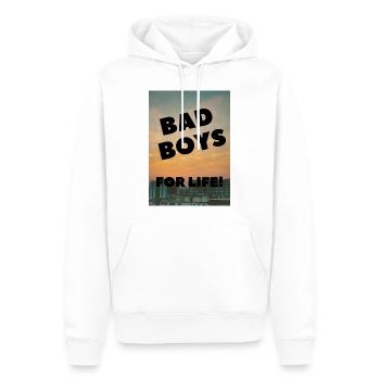 Bad Boys, for life - Men’s Premium Organic Hoodie - white - Front - Nico (187cm)