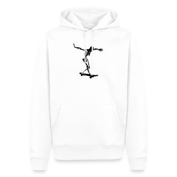 skelleton skater - Männer Premium Bio Hoodie - Weiß - Vorne - Nico (187cm)
