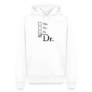 Dr Doctor Gift - Men’s Premium Organic Hoodie - white - Front - Nico (187cm)
