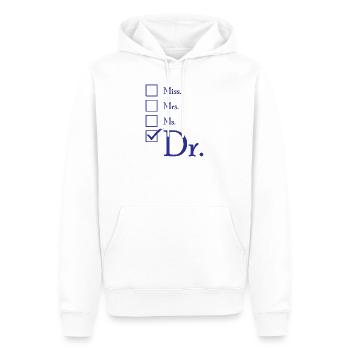 Dr Doctor Gift - Men’s Premium Organic Hoodie - white - Front - Nico (187cm)