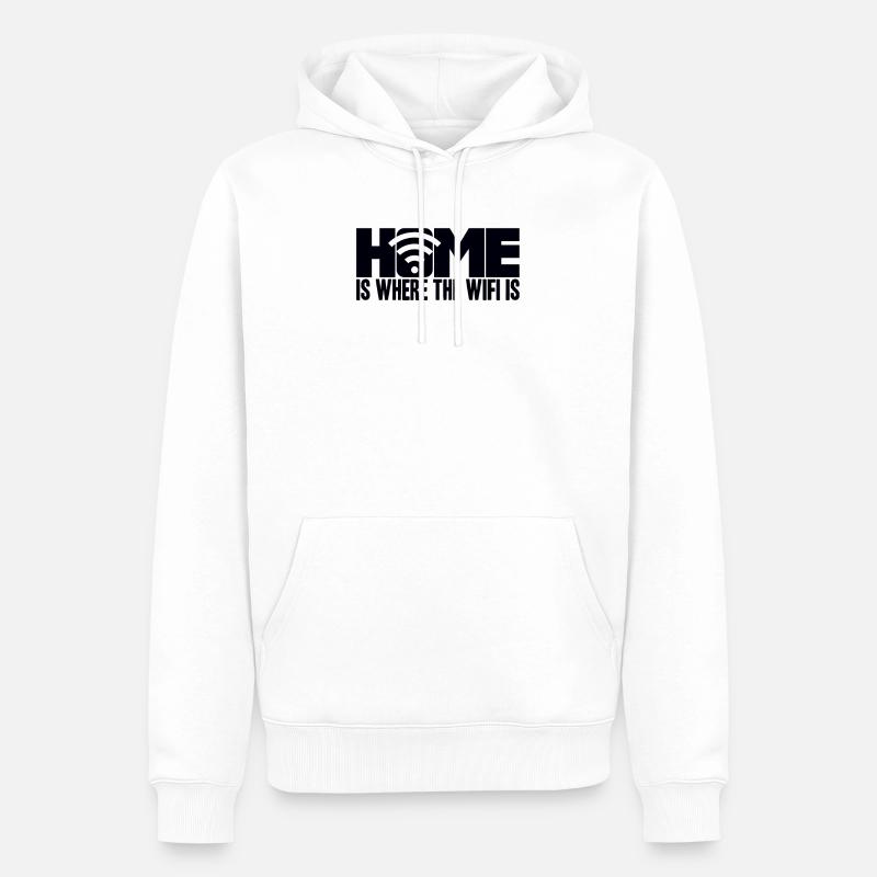 Computerfreak Nerd - Männer Premium Bio Hoodie - Weiß