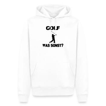 Golf was sonst - Männer Premium Bio Hoodie - Weiß - Vorne - Nico (187cm)