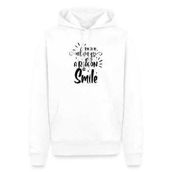Heureux rires Renard - Sweat à capuche Premium bio Homme - blanc - Devant - Nico (187cm)