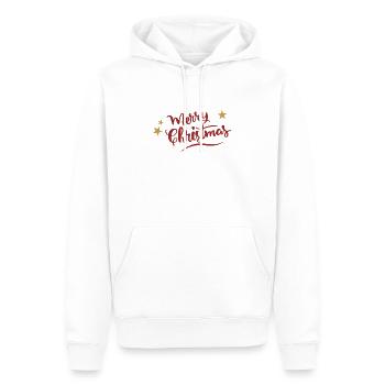Joyeux Noël Joyeux Noël Cadeau - Sweat à capuche Premium bio Homme - blanc - Devant - Nico (187cm)