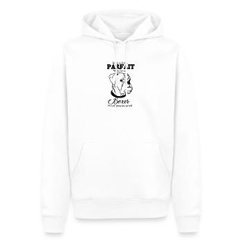 Chien Boxer Design Animal Line Art Animaux - Sweat à capuche Premium bio Homme - blanc - Devant - Nico (187cm)