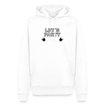 Lets party- Geschenk zum feiern - Männer Premium Bio Hoodie - Weiß - Vorne - Nico (187cm)