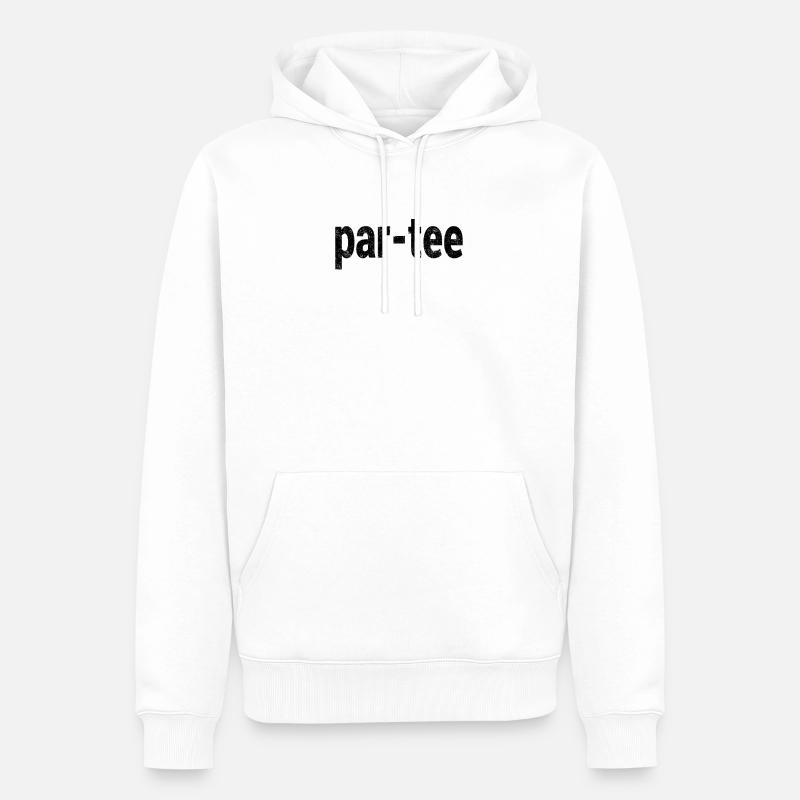 golf, golfball, golfschläger, loch, golfplatz - Männer Premium Bio Hoodie - Weiß