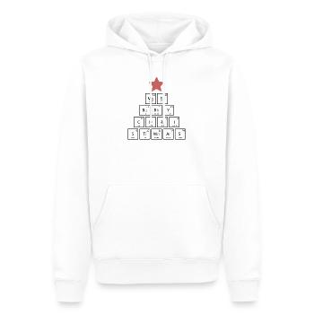 Joyeux Noël Noël Tableau Périodique - Sweat à capuche Premium bio Homme - blanc - Devant - Nico (187cm)