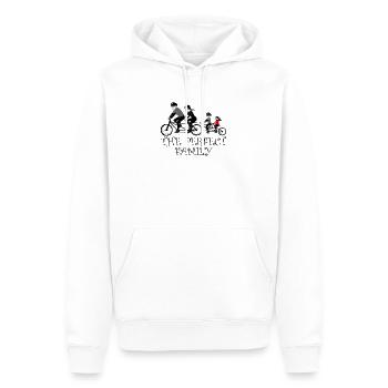 Fahrrad Familie Mutter Vater Kinder - Männer Premium Bio Hoodie - Weiß - Vorne - Nico (187cm)