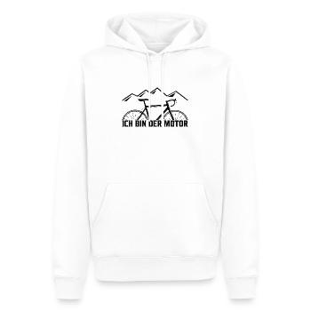 ich bin der Motor Bike Fahrrad Geschenk - Männer Premium Bio Hoodie - Weiß - Vorne - Nico (187cm)