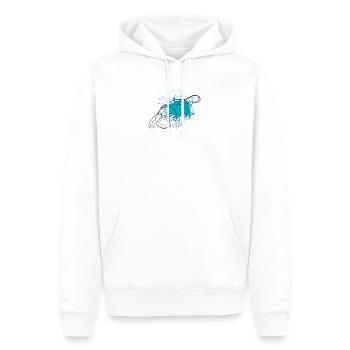 ornithorynque - Sweat à capuche Premium bio Homme - blanc - Devant - Nico (187cm)