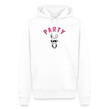 Donkey Party Black and Purple - Männer Premium Bio Hoodie - Weiß - Vorne - Nico (187cm)