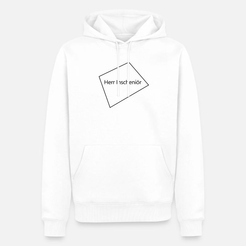 Herr Inscheniör - Männer Premium Bio Hoodie - Weiß