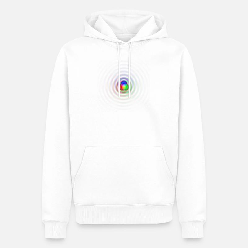 Additive Farbmischung Airy Discs - Männer Premium Bio Hoodie - Weiß