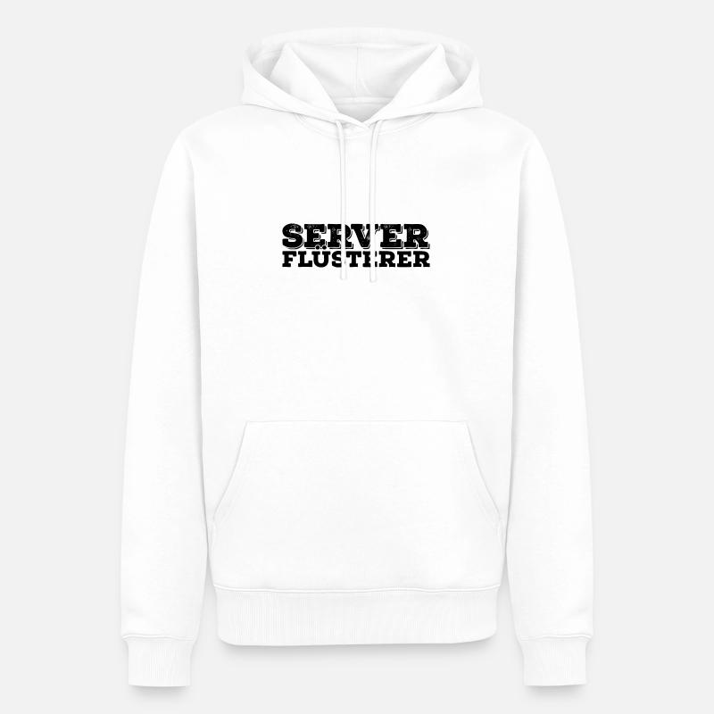 Server Flüsterer Admin Sysadmin Geschenk - Männer Premium Bio Hoodie - Weiß