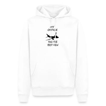 my office has the best view - Men’s Premium Organic Hoodie - white - Front - Nico (187cm)