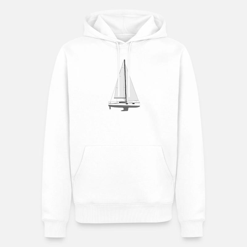 oceanis - Männer Premium Bio Hoodie - Weiß