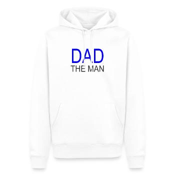 Papa l’homme - Sweat à capuche Premium bio Homme - blanc - Devant - Nico (187cm)
