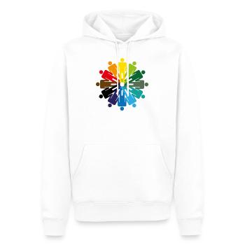 Le monde est coloré! Couleurs de l'amour du monde LGBT cadeau - Sweat à capuche Premium bio Homme - blanc - Devant - Nico (187cm)