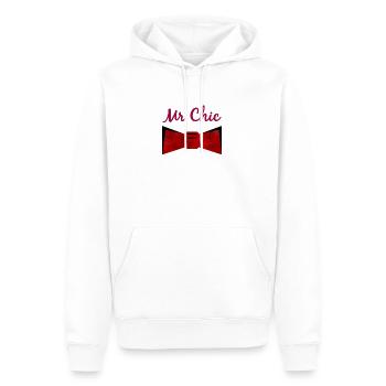 Mr Chic - Sweat à capuche Premium bio Homme - blanc - Devant - Nico (187cm)