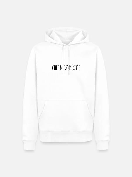 Chefin vom Chef Boss Bossin Geschenk - Männer Premium Bio Hoodie - Weiß