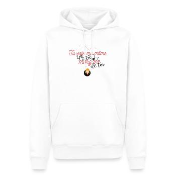 Morgane de toi - Sweat à capuche Premium bio Homme - blanc - Devant - Nico (187cm)