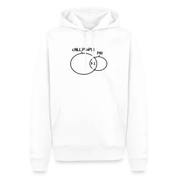 Chill Pepople Phd Doctor Graduation Gift - Sweat à capuche Premium bio Homme - blanc - Devant - Nico (187cm)